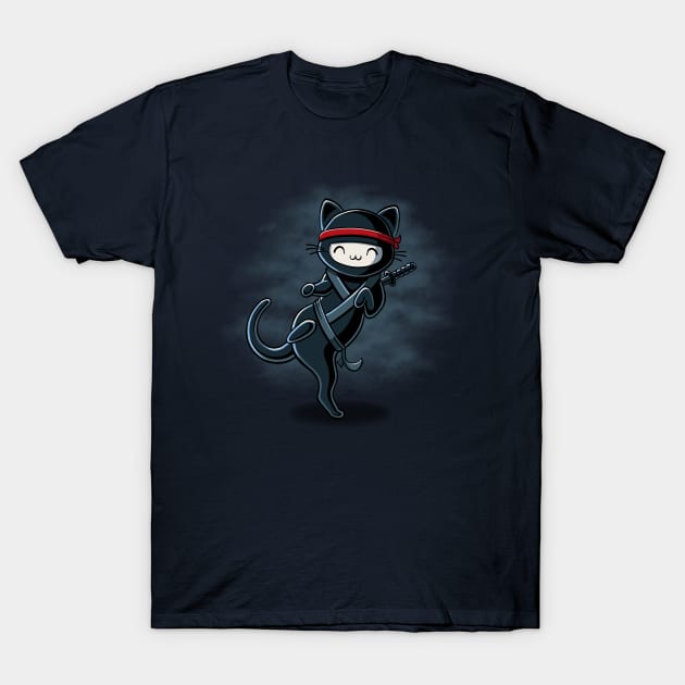 Ninja Cat T-Shirt by SJayneDesign